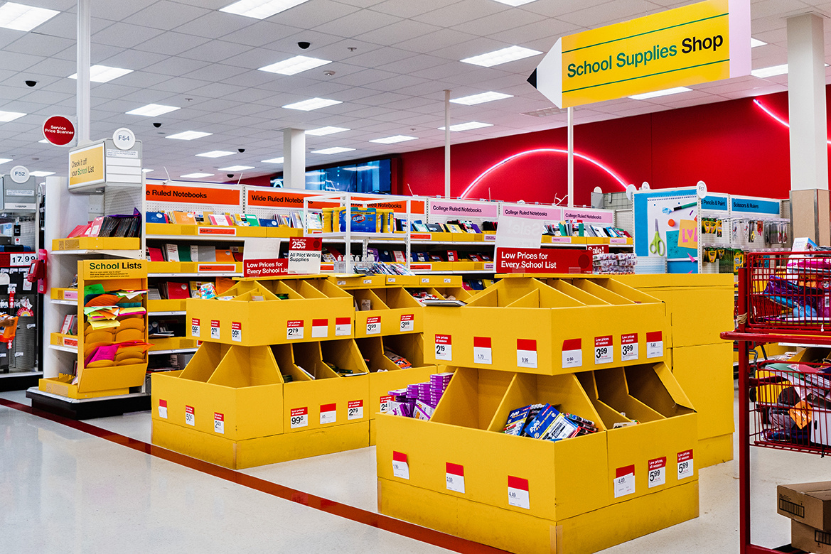School supplies in store display_Editorial_Use_Only
