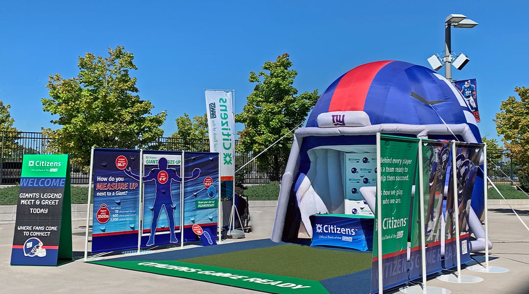 football brand activation for bank